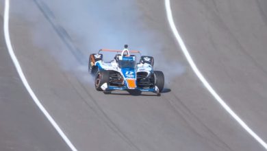 kyle-larson-hits-wall,-crashes-during-indy-500-open-test